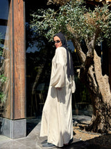 Tuck Detailed Dress - Beige