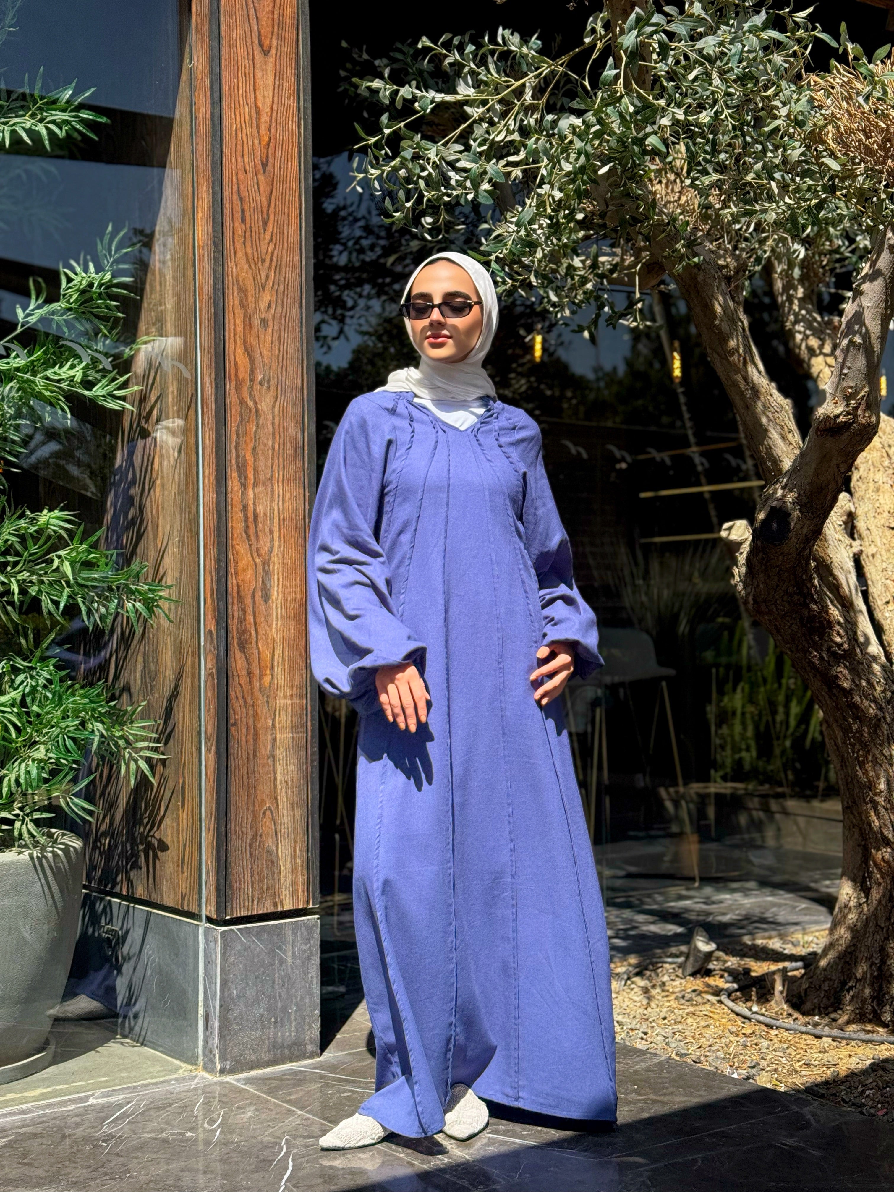 Tuck Detailed Dress - Blue