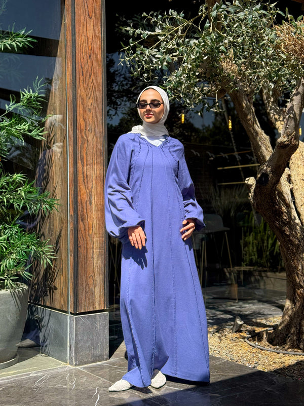 Tuck Detailed Dress - Blue