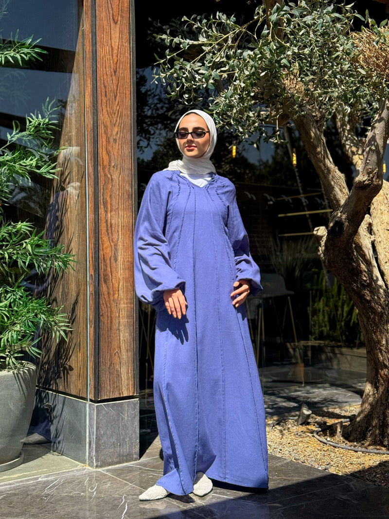 Tuck Detailed Dress - Blue