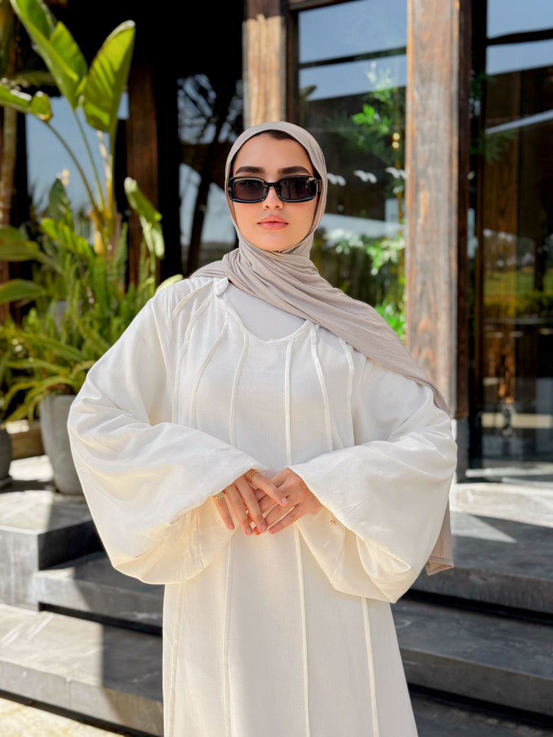 Tuck Detailed Dress - Offwhite