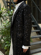 Sequins Coat - Black