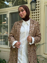 Sequins Coat - Gold