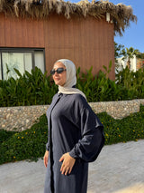 Double Layered Sleeves Shirt-Navy