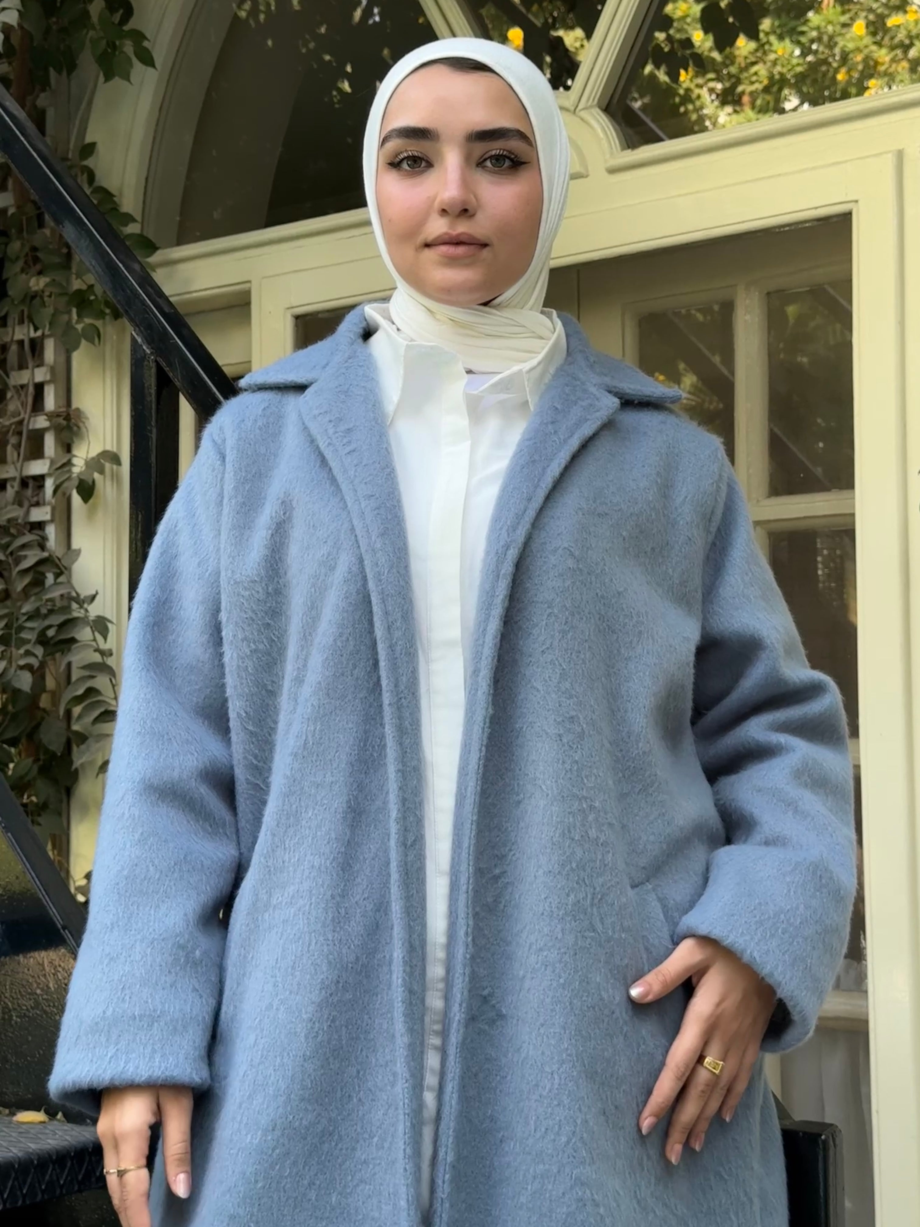 Basic Fur Jacket - Blue
