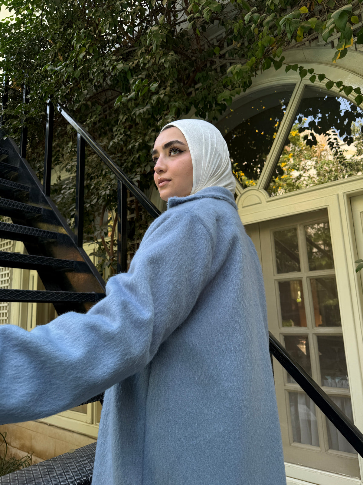 Basic Fur Jacket - Blue