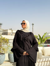Colored Ruffles Blouse -Black