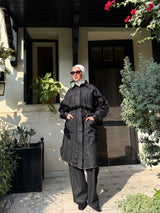 Raw Denim Pants - Black