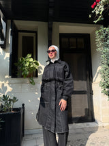 Raw Denim Shirt - Black