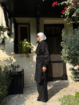 Raw Denim Pants - Black