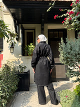 Raw Denim Pants - Black