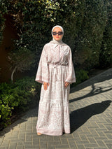 Floral Linen Dress - Rose