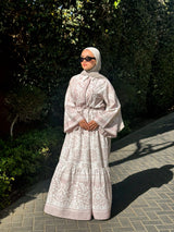Floral Linen Dress - Rose