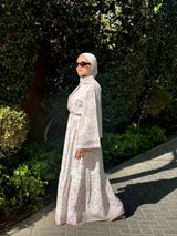 Floral Linen Dress - Rose