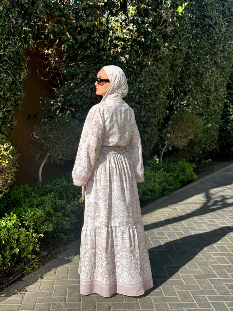 Floral Linen Dress - Rose