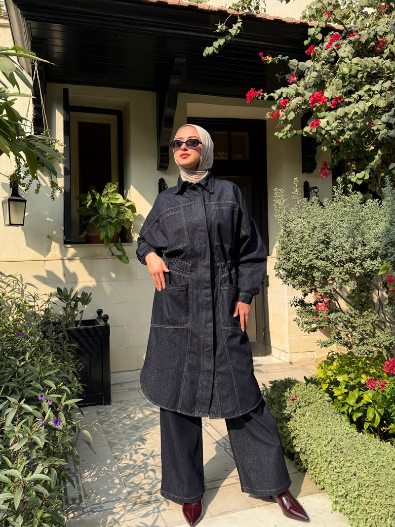 Raw Denim Pants - Blue