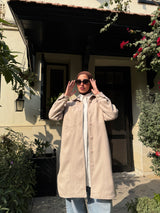 Felt Lined Shirt - Beige