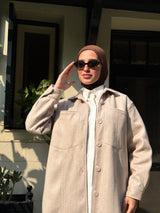 Felt Lined Shirt - Beige