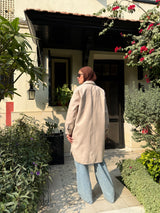 Felt Lined Shirt - Beige