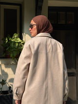 Felt Lined Shirt - Beige