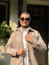 Felt Lined Shirt - Dark Beige