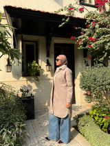 Felt Lined Shirt - Dark Beige