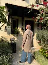 Felt Lined Shirt - Dark Beige