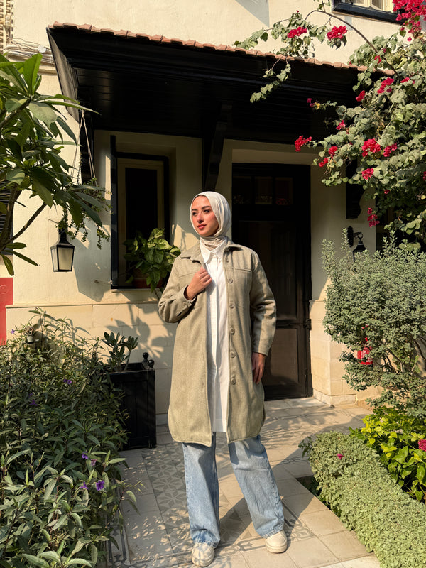 Felt Lined Shirt - Olive