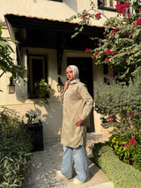 Felt Lined Shirt - Olive