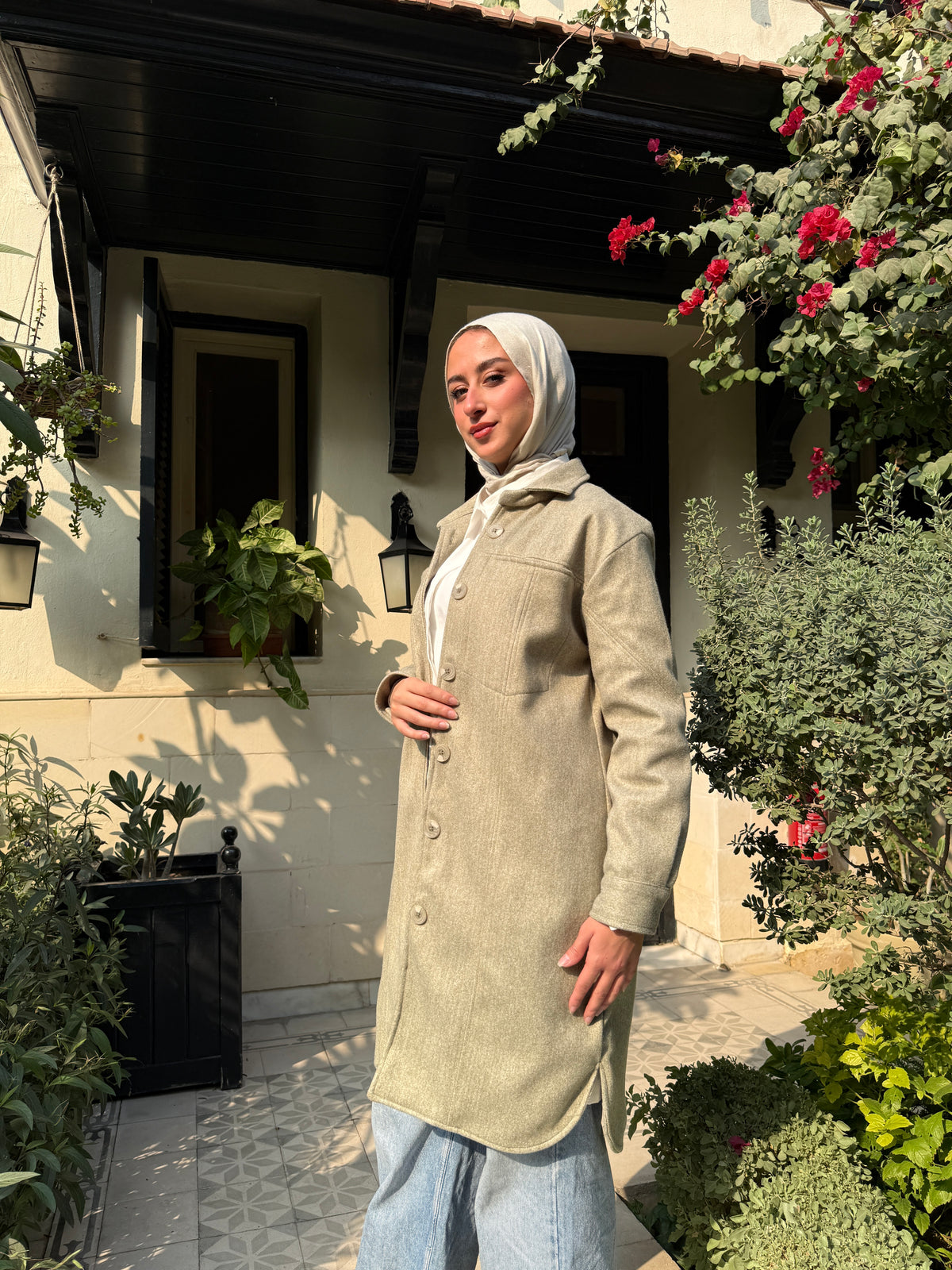Felt Lined Shirt - Olive