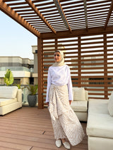 Polka Dots Skirt -Zebra Beige