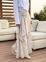 Polka Dots Skirt -Zebra Beige
