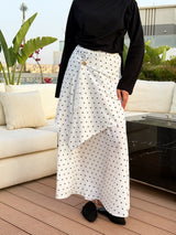 Polka Dots Skirt -White