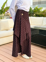 Polka Dots Skirt -Brown