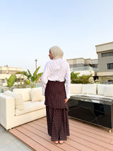 Polka Dots Skirt -Brown