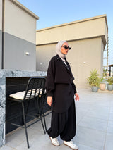 Balloon Pants With Extension -Black