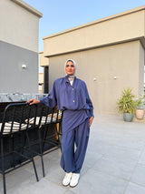 Balloon Pants With Extension -Navy