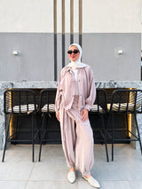 Balloon Pants With Extension -Beige