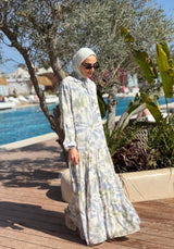 Chiffon Tiered Dress-Tie Dye