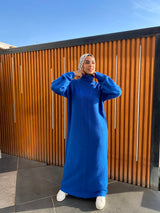 Double Braided knit Dress-Blue