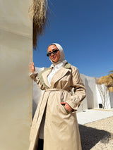 Two-tones Coat - Beige