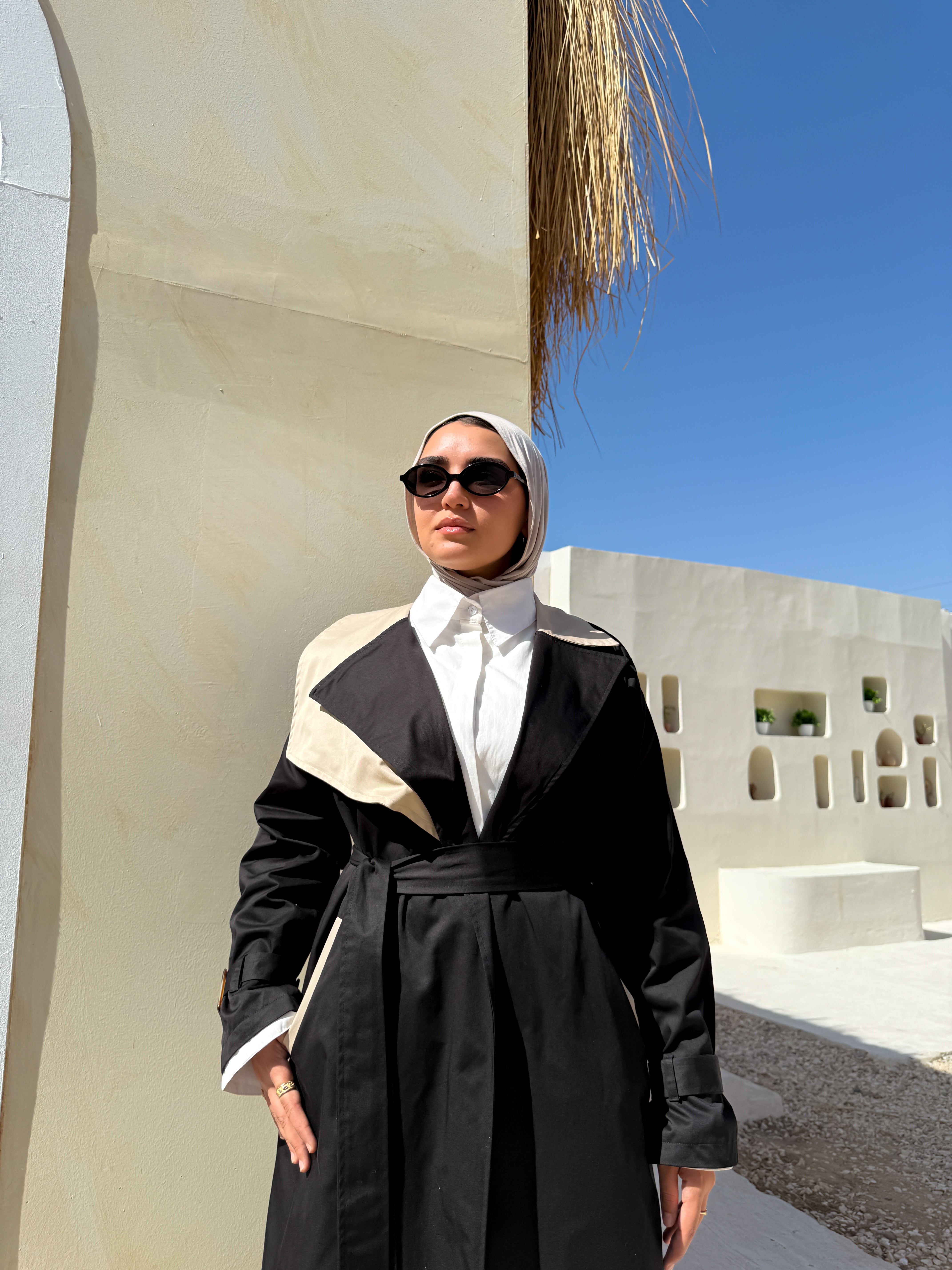 Two-tones Coat - Black