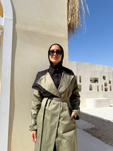 Two-tones Coat - Olive