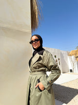 Two-tones Coat - Olive