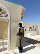 Two-tones Coat - Olive