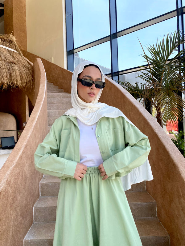 Cropped Shirt - Mint