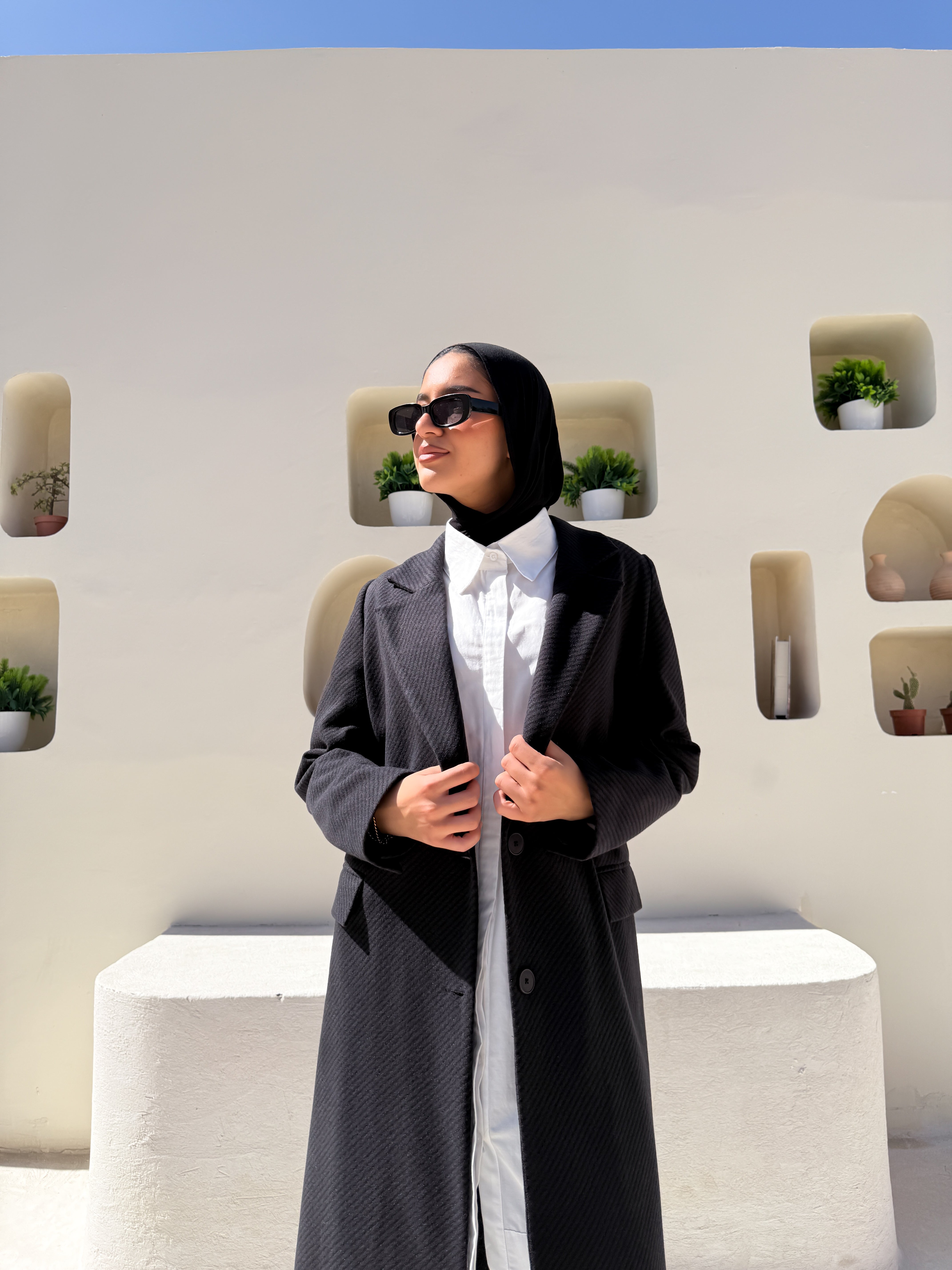 Tweed Coat - Black