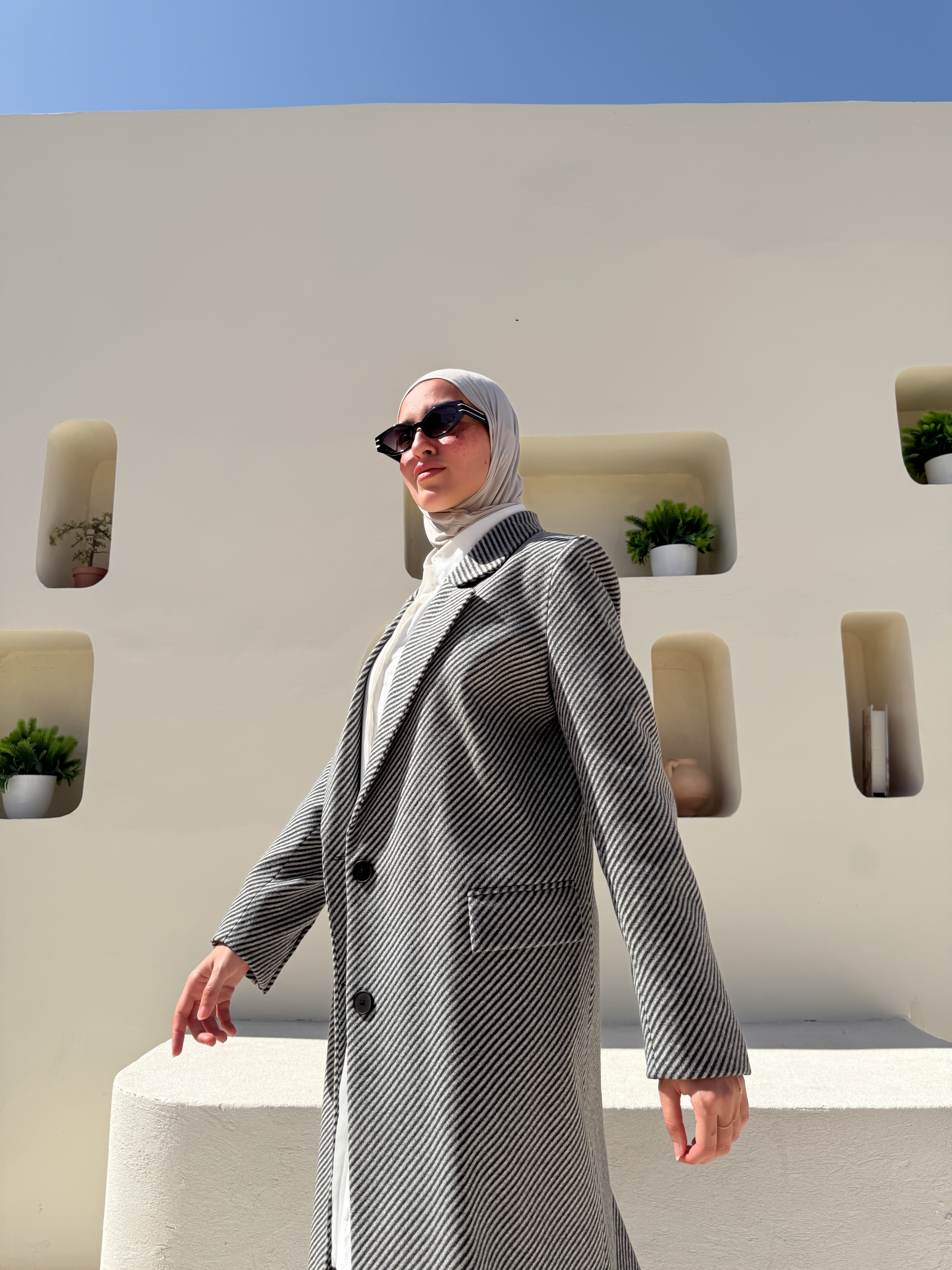Tweed Coat - Grey