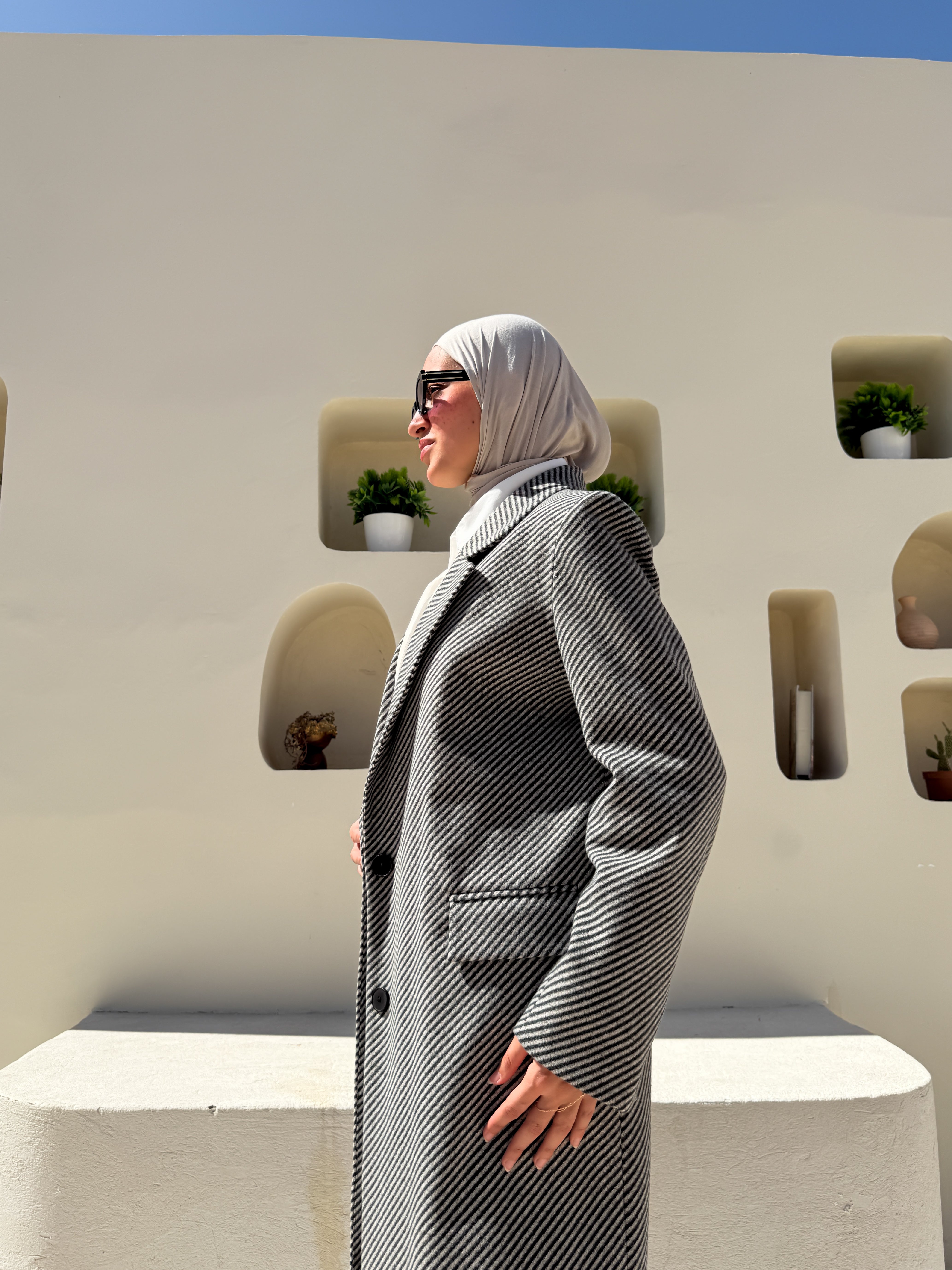 Tweed Coat - Grey