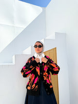 Printed Knit Cardigan - Multicolored